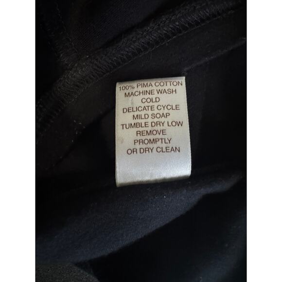 PERUVIAN CONNECTION Black Embroidered Pima Cotton T-Shirt XL Peru - Picture 5 of 6